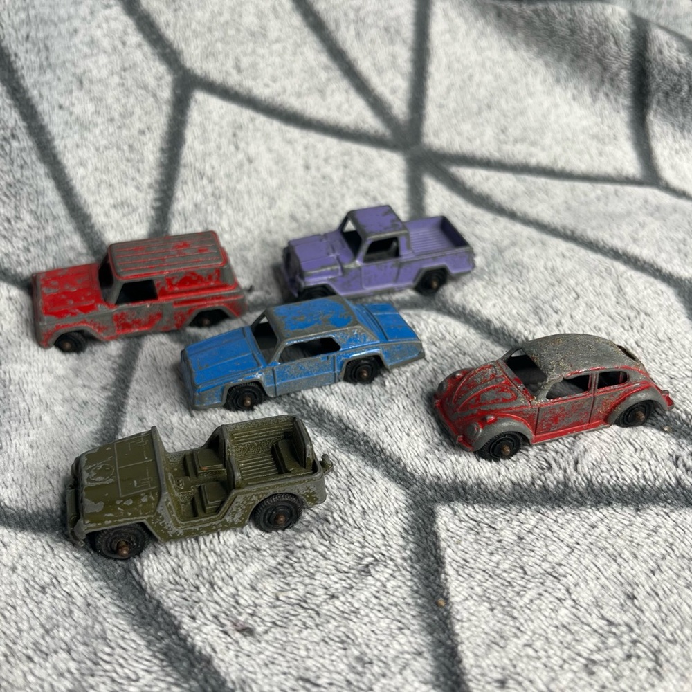 Vintage Metal TOOTSIE TOY Diecast Cars, Lot of 5, Made in Chicago